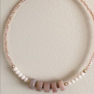 Light pink and beige choker